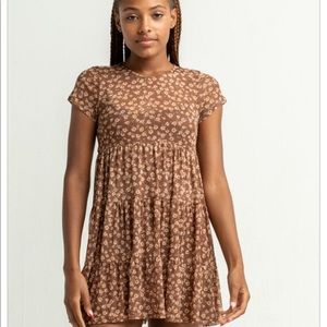 TILLYS Ditsy Mesh Babydoll Dress + Coupon